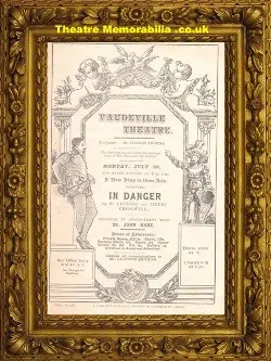 London Vaudeville Theatre – In Danger – 1889