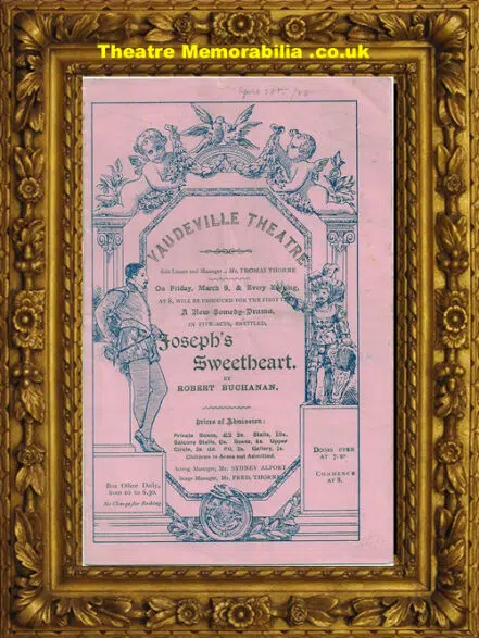 London Vaudeville Theatre – Joseph’s Sweetheart – 1888