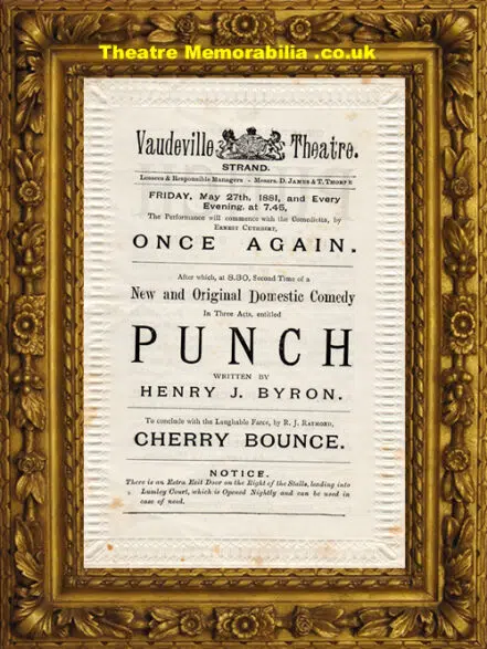 London Vaudeville Theatre – Punch – 1881