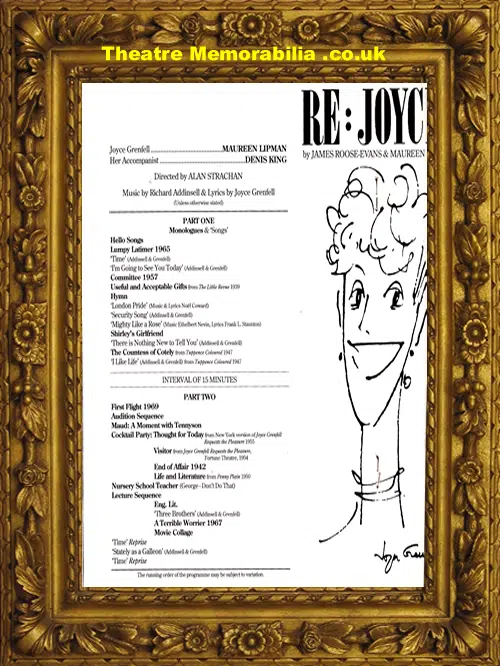 London Vaudeville Theatre - Re Joyce 1988 - Maureen Lipman