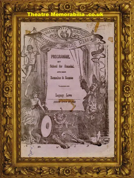 London Vaudeville Theatre – School For Scandal – 1873