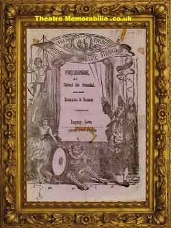 London Vaudeville Theatre – School For Scandal – 1873