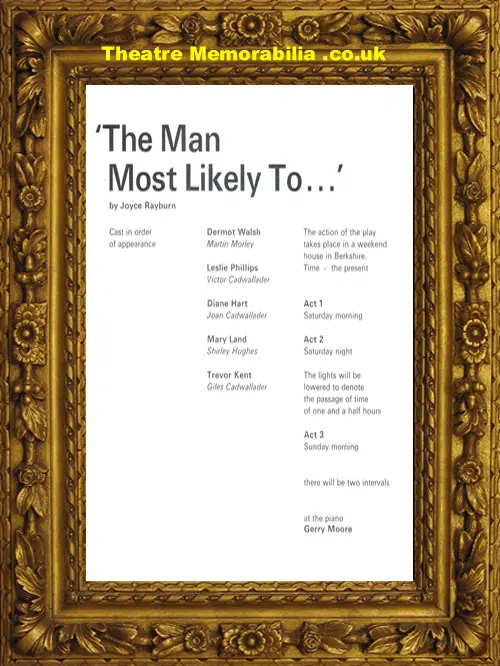 London Vaudeville Theatre - The Man Most Likely To - 1968