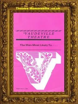 London Vaudeville Theatre – The Man Most Likely To – 1968