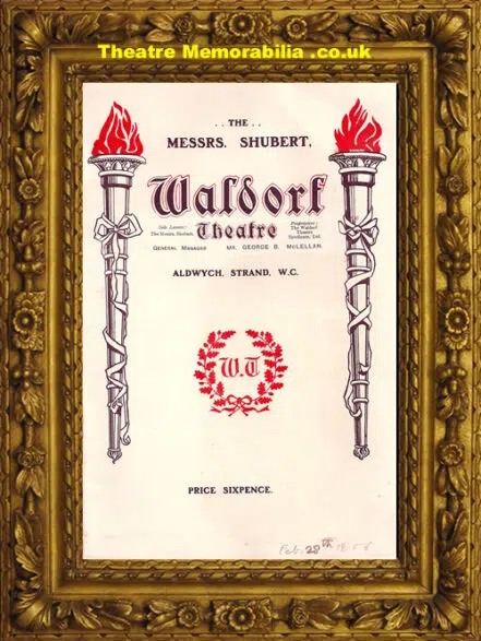 London Waldorf Theatre – She Stoops To Conquer – 1906