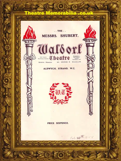 London Waldorf Theatre - She Stoops To Conquer - 1906