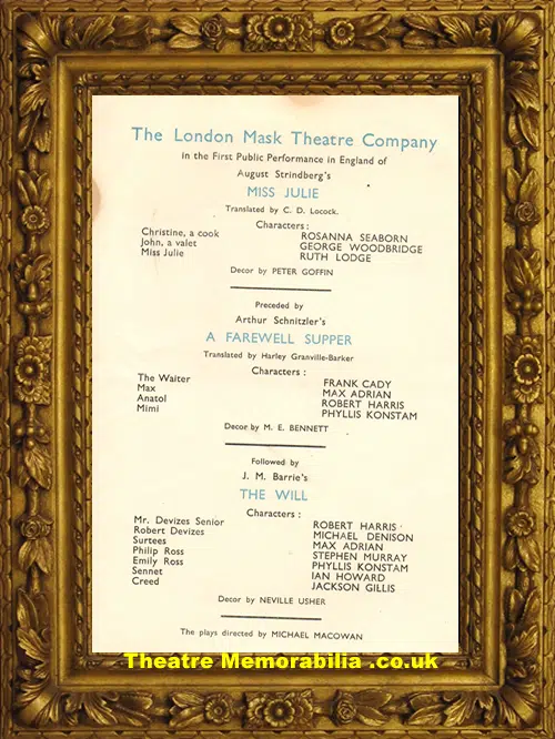 London Westminster Theatre - London Mask Company - 1940s ?