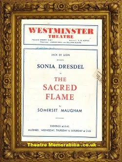 London Westminster Theatre – Sacred Flame – 1940s Angela Hepburn