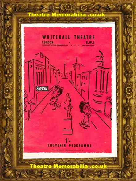 London Whitehall Theatre – Simple SpyMen – 1958 Brian Rix