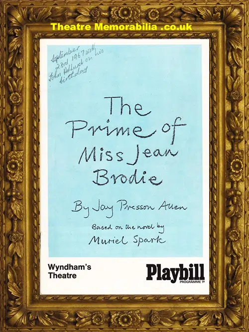 London Wyndhams Theatre - The Prime Of Miss Jean Brodie - 1967