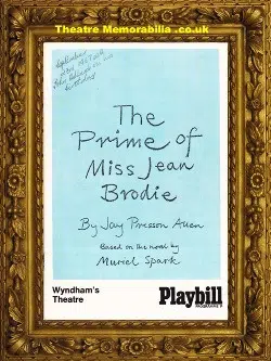 London Wyndhams Theatre – The Prime Of Miss Jean Brodie – 1967