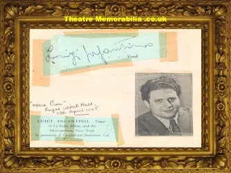 Luigi Infantino + Redvers Llewellyn Autograph Opera Singer 1948