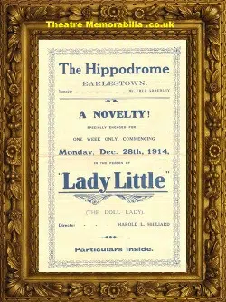 Manchester Earlestown Hippodrome Theatre – Lady Little – 1914