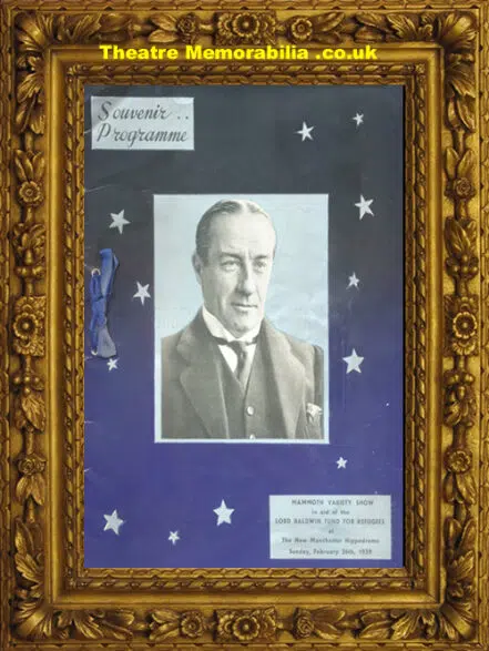 Manchester Hippodrome – Lord Baldwin Benefit Fund  – 1939