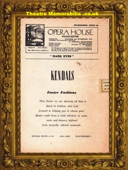 Manchester Opera House – Dark Eyes – 1948 – Yul Brynner