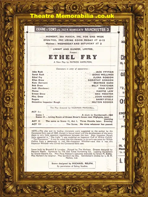 Manchester Opera House - Ethel Fry - 1945