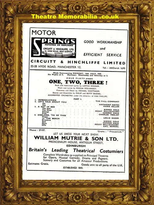 Manchester Opera House - One, Two, Three - 1947