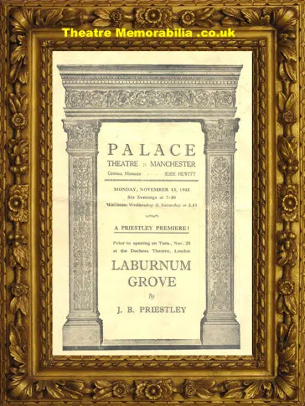 Manchester Palace Theatre – Laburnum Grove – 1933