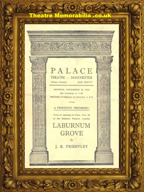 Manchester Palace Theatre - Laburnum Grove - 1933