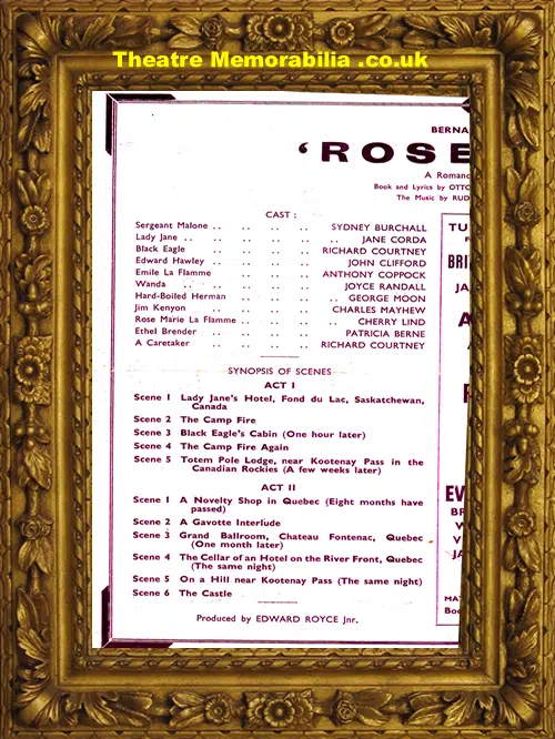 Manchester Palace Theatre - Rose Marie - 1945