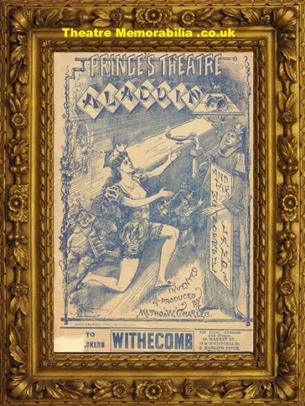Manchester Prince’s Theatre – Aladdin – 1891