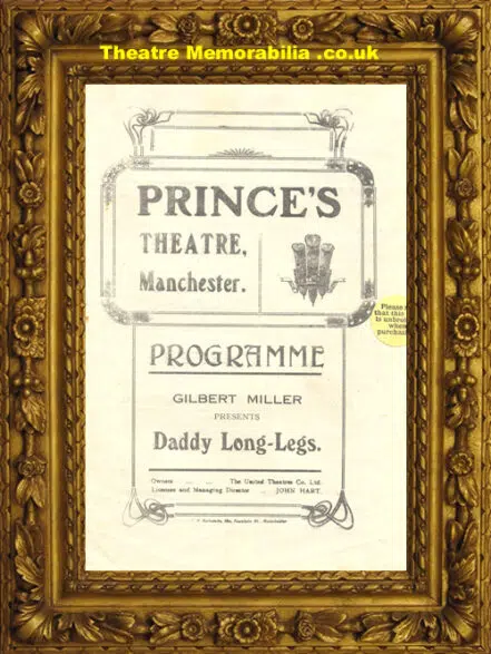 Manchester Prince’s Theatre – Daddy Long Legs – 1918