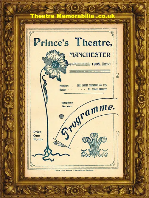 Manchester Princes Theatre - Davy Garrick - 1905