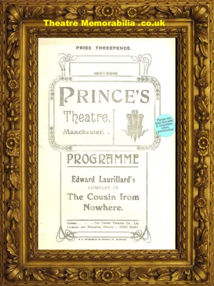 Manchester Prince’s Theatre – The Cousin From Nowhere – 1923