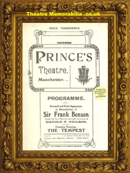 Manchester Princes’s Theatre – The Tempest – 1931