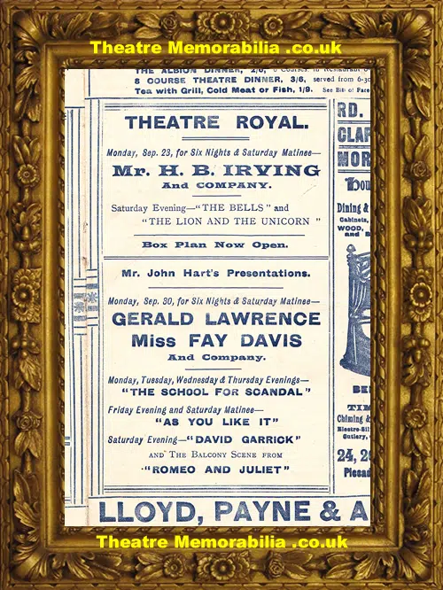 Manchester Theatre Royal - Louis X1 - 1907
