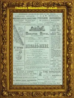 Manchester Theatre Royal – Mrs Bernard Beere – 1885