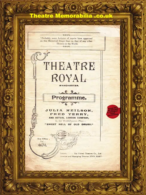 Manchester Theatre Royal - Sweet Nell Of Old Drury - 1917