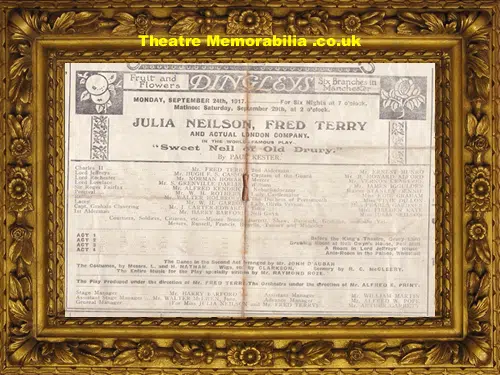 Manchester Theatre Royal - Sweet Nell Of Old Drury - 1917