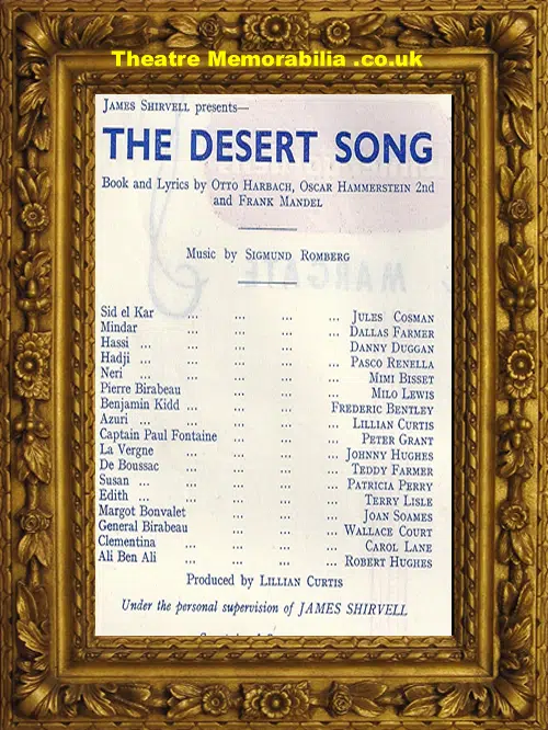 Margate Winter Gardens - The Desert Song - 1947