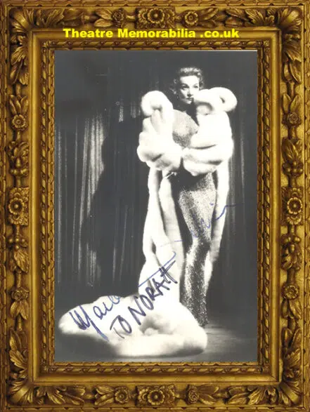 Marlene Dietrich Signed Picture
