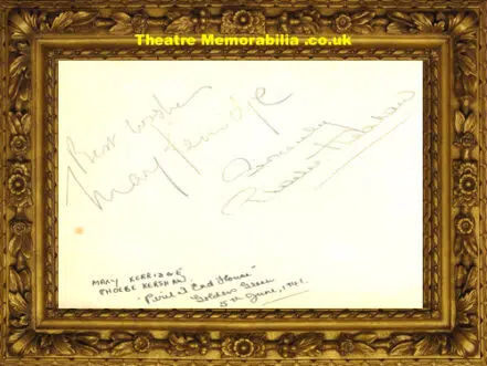 Mary Kerridge + Phoebe Kershaw Autograph Golders Green 1941