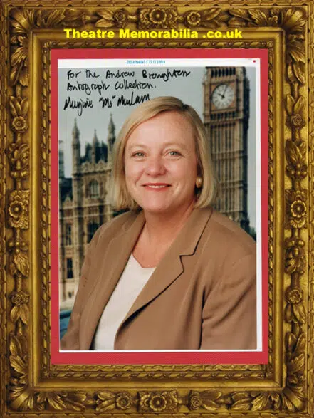 Mo Mowlam Signed Photograph – Ex Labour MP