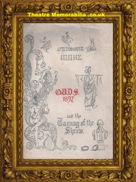 New Oxford University Theatre – ADS – Taming Of The Shrew – 1897