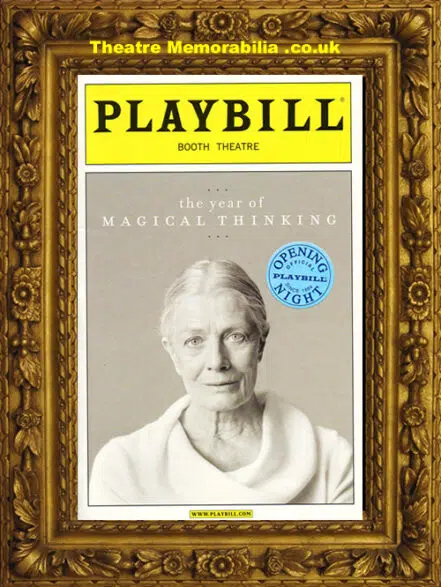 New York Broadway Booth Theatre – Magical Thinking 2007 Redgrave