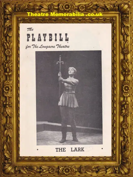 New York Longacre Theatre – The Lark – 1956 Christopher Plummer