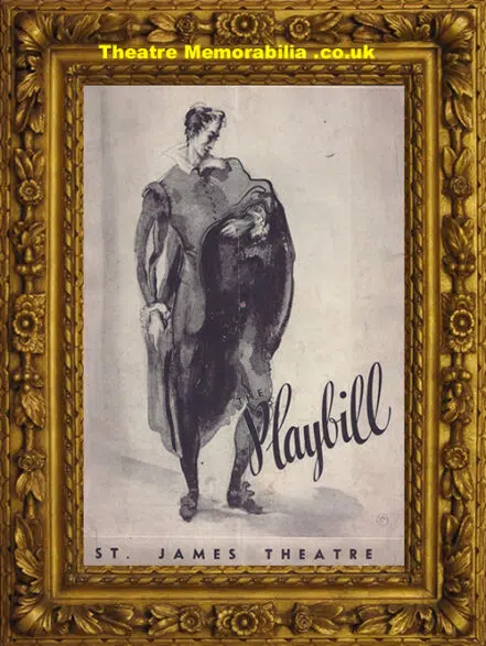 New York St James Theatre – Hamlet – 1936 – Gielgud – Anderson