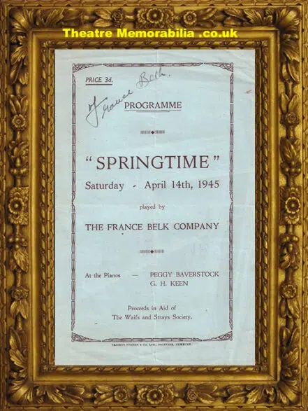 Newbury – France Belk Concert Programme – 1945 – Signed