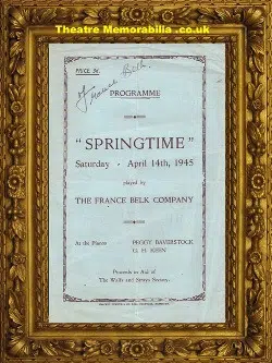 Newbury – France Belk Concert Programme – 1945 – Signed