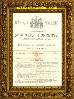 Newcastle Town Hall People’s Concert – 1881