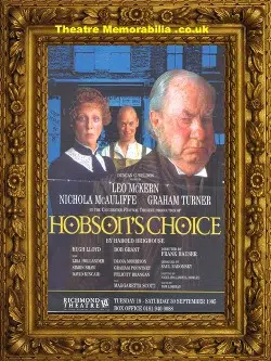Nichola McAuliffe Autograph Hobson’s Choice Signed Theatre Flyer