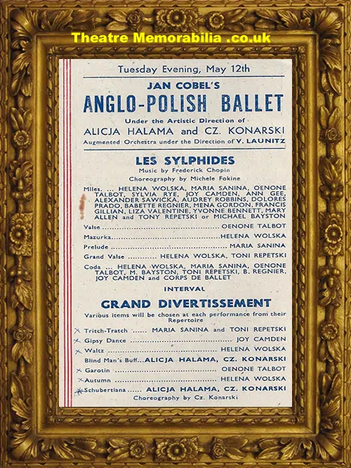 Nottingham Theatre Royal - Anglo Polish Ballet - 1942