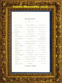 Old Theatre Programme Sheet – 1875
