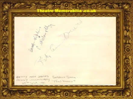 Oscar Barrett + Willie Edouin + Hetty Dene Autograph Signed 1940
