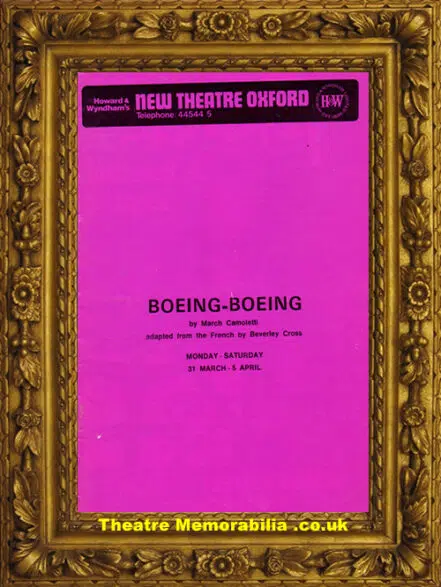 Oxford New Theatre – Boeing Boeing – 1975 – Yootha Joyce