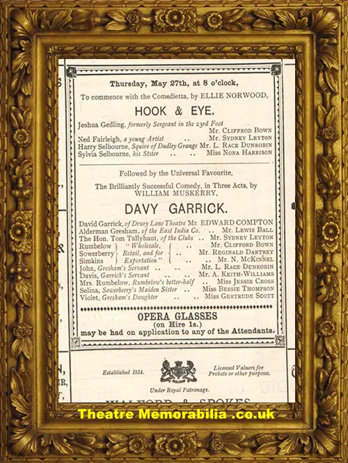 Oxford New Theatre - Hook and Eye - 1897